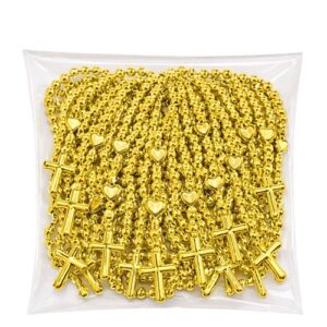 Figuras Decorativas em Plástico - Pack 144, Terço, Dourado