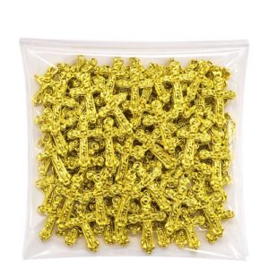 Figuras Decorativas em Plástico - Pack 144, Cruz, Dourado