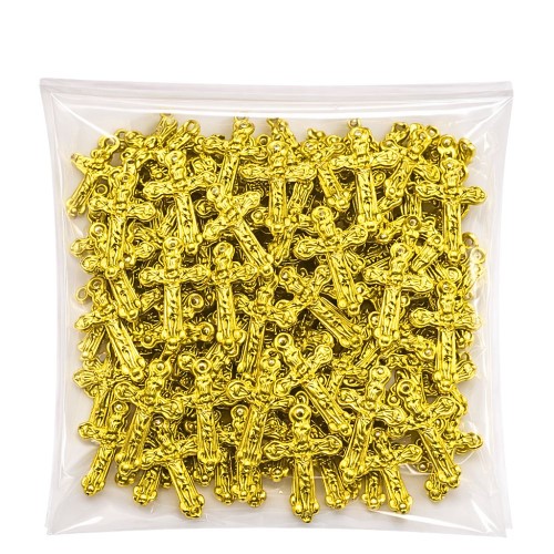 Figuras Decorativas em Plástico - Pack 144, Cruz, Dourado