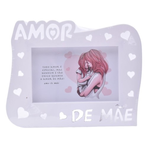 Porta-fotos em Plástico 10x15cm - Amor de Mãe