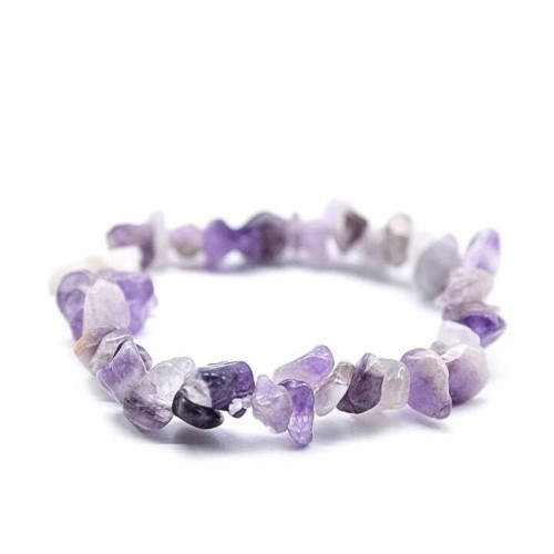 Pulseira de Pedras Chip Ametista 8mm