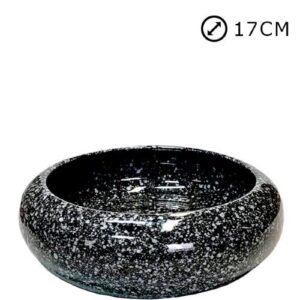 Taça Pneu Nº1 em Cerâmica para Cemitério para Esponja 17cm - Preto