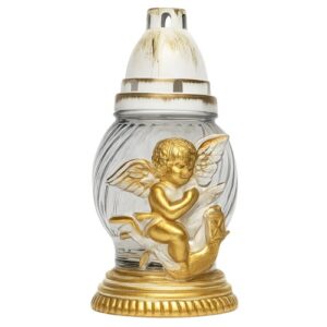 Candeeiro de Vidro com Tampa - Recarga 0440, Santo