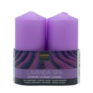 Vela Perfumada 11x4,7cm - Lilás, Lavanda Spa, Pack 2