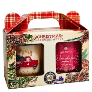 Vela Perfumada em Copo de Vidro - Pack 2, Natal
