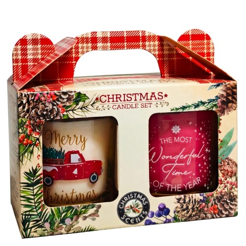 Vela Perfumada em Copo de Vidro - Pack 2, Natal