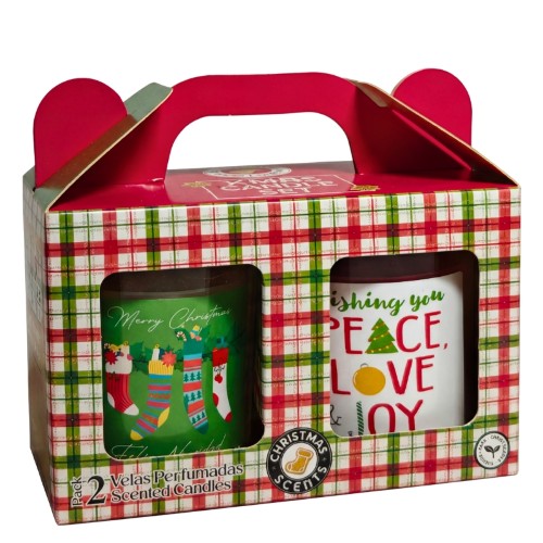 Vela Perfumada em Copo de Vidro - Pack 2, Natal