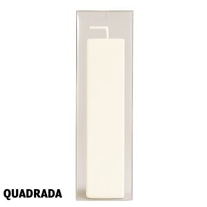 Vela de Batizado Quadrada 260g - Creme