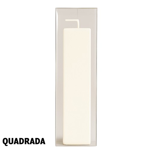 Vela de Batizado Quadrada 260g - Creme