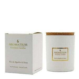 Vela Perfumada em Copo de Vidro 140g - Algodón and Rosas