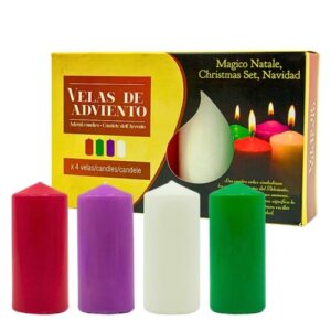 Pack de 4 Velas de Advento 7x5,7cm