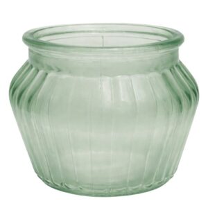 Vaso em Vidro Colorido com Riscas 13cm - Verde Fosco