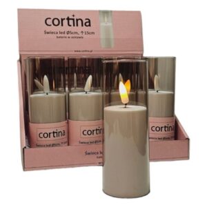 Vela Elétrica LED 15x5cm com Pilhas